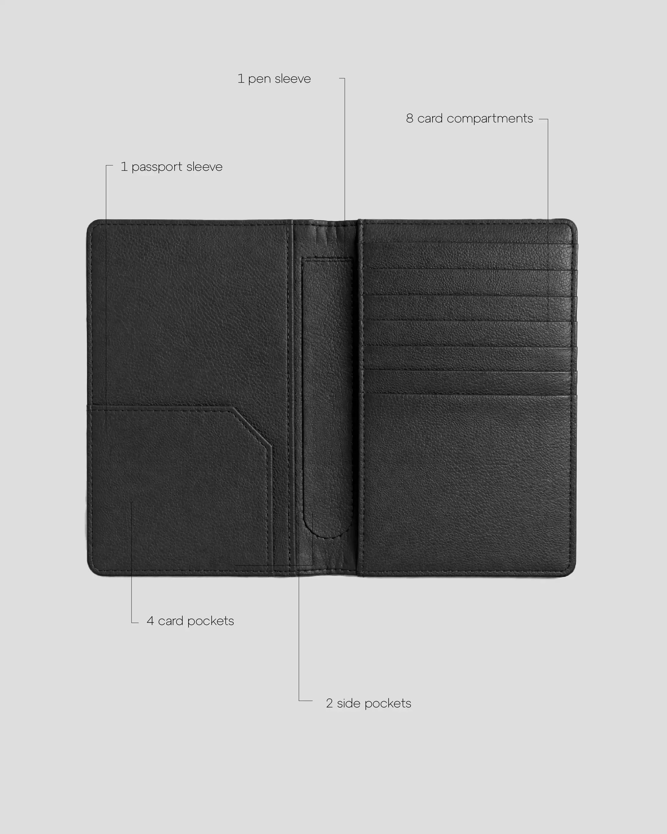 URTHEND Aris Vegan Leather Passport Cover